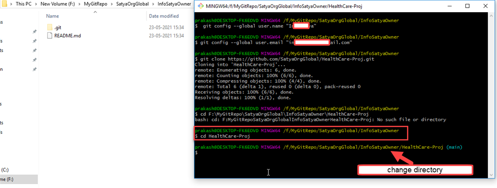 Managing Files On GitHub Using Git Bash 📥📤 In Real-Time Scenario - Owner Uploads Project In GitHub Repo